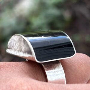 Vintage Modernist Geometric Sterling Silver Ring